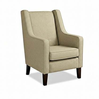 Aspen contract lounge chair for residential care in dual fabric upholstery