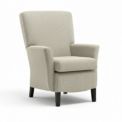 Granada contract armchair for elderly care in Etch Stone upholstery