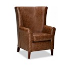 Ontario contract King armchair for elderly care in faux leather upholstery
