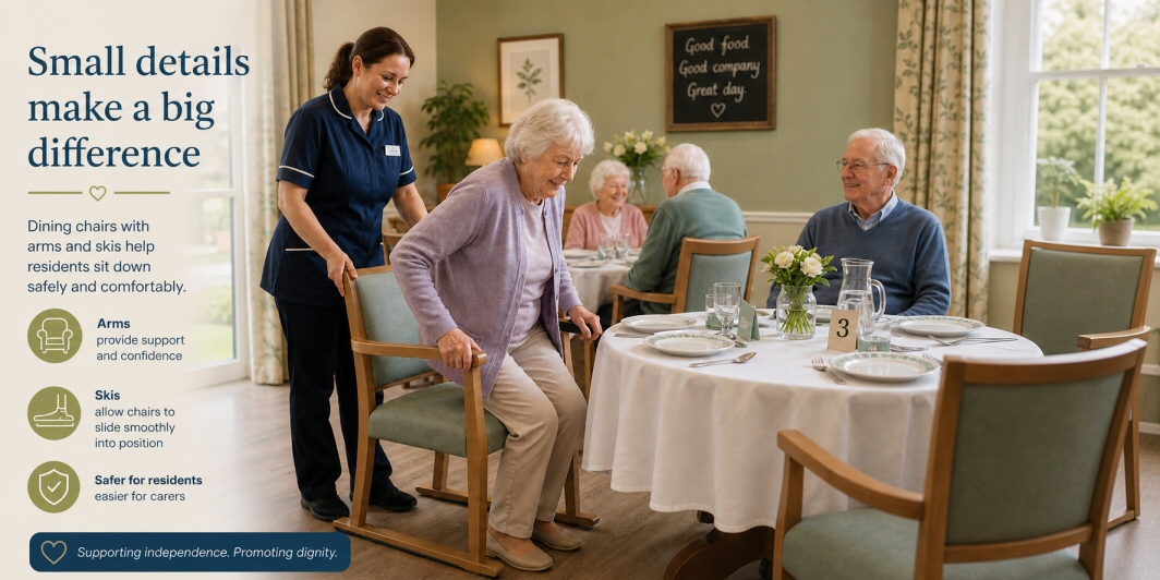 Residents arriving for dinner